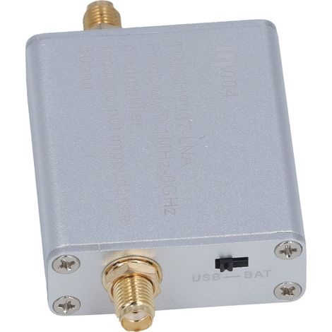 Module de préamplificateur de puissance RF en alliage d'aluminium à faible bruit et à bande complète 100 kHz – 6 GHz, gain de 20 dB (1/5)