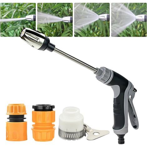 Aquoxis Nettoyeur Haute Pression, Buse à Eau Haute Pression Lance, Pressure Washer Rotatif à 360°, Pistolet à Eau de Lavage de Voiture en Alliage et 3 Interfaces en Plastique, pour Terrasse,Voitures (1/5)
