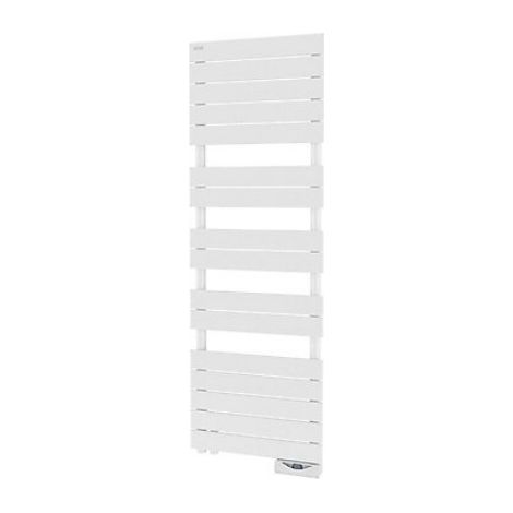 Acova – Sèche-serviette mixte 980W/1200W extra-plat en acier – Résistance thermoplongeante – Fixation Claustra – Anticorrosion (1/2)