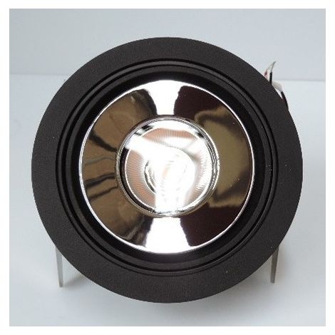 Plafonnier encastré LED 7.1 / 10.4W noir ø 126x151mm 2700K 1032lm 350-500mA-DC (alim non incl) 33° IP23 DELTA LIGHT (1/4)