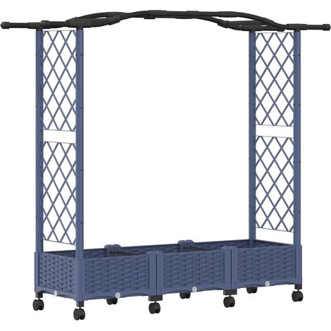 Maison Exclusive - Letto Rialzato con Griglia e Tetto Grigio 169 x 40 x 129 cm PP (1/5)