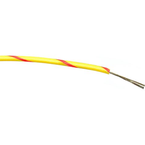 Fils de câblage RS PRO, 0,22mm², Rouge/Jaune, 100m, 1 000 V c.a. ( Prix pour Bobine de 100 Mètres )
