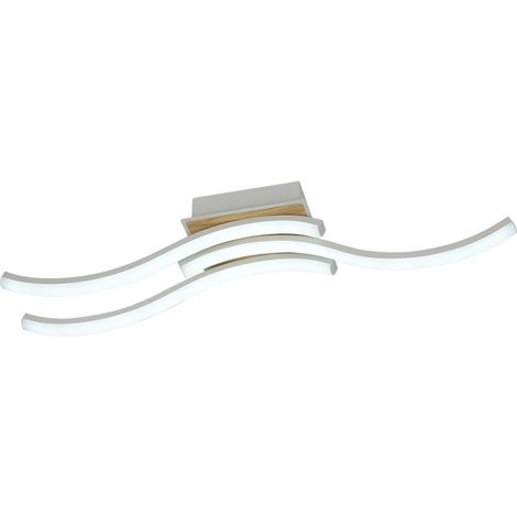 Plafón abrila Murray 48W LED regulable blanco madera