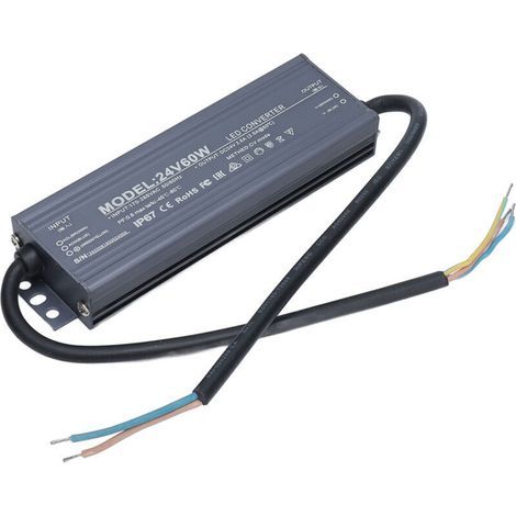 Ulisem IP67 Wasserdichter Konstantspannungs-LED-Netzteiltransformator 60W AC170-265V 24V 2,5A (1/4)