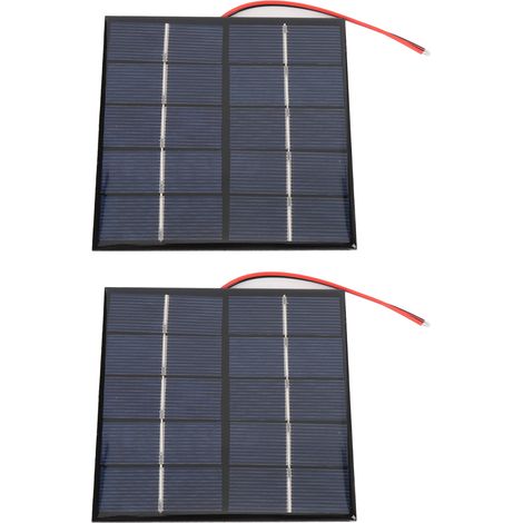 Ortviai Panneau Solaire 1,2 W 5 V Polycristallin DIY pour Smartphone/Tablette – 100 x 100 mm – Lot de 2