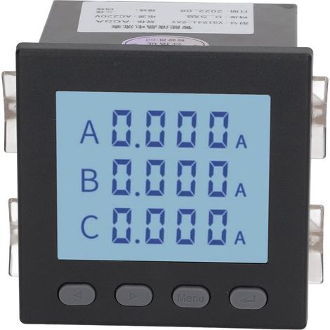 Compteur électrique triphasé multifonction noir tension courant AC220V pour automatisation de distribution (1/5)