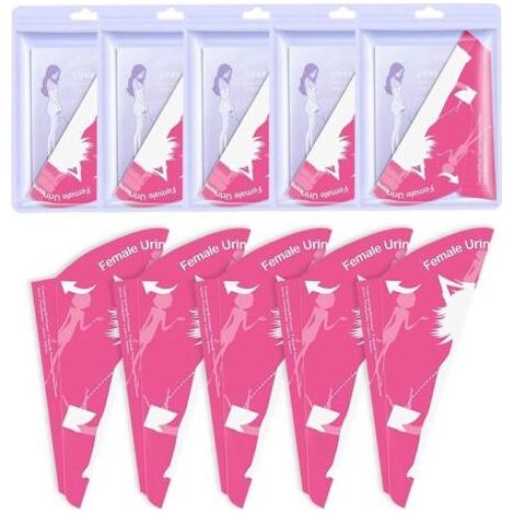Urinoir pour Femmes, 50 Pièces de Pisse Debout Femme Jetable, Papier Pipi Debout Femme, Portable Urinoir pour Pliable, pour Femmes Enceintes, Patients et Activités de Plein Air (1/5)