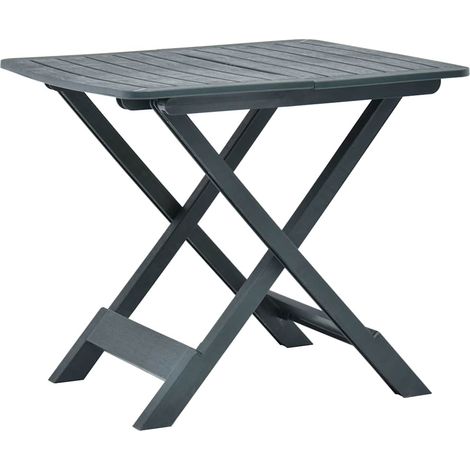 vidaXL Table pliable de jardin Vert 79x72x70 cm Plastique (1/5)