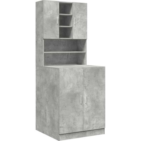 Maison Exclusive - Mobili Lavatrice 2pz Grigio Cemento in Truciolato