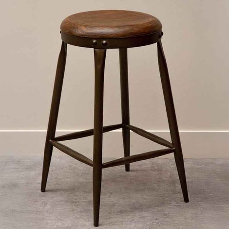 Tabouret Bois et Métal (1/3)