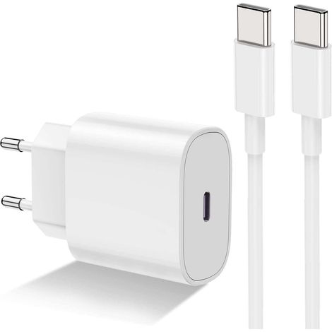 Chargeur iPhone 15, [Certifié MFi] 20W USB-C rapide et câble long 3 mètres, adaptateur secteur mural pour iPhone 15/15 Plus/15 Pro/15 Pro Max, iPad Pro, Galaxy S23/S22/S21 (1/5)