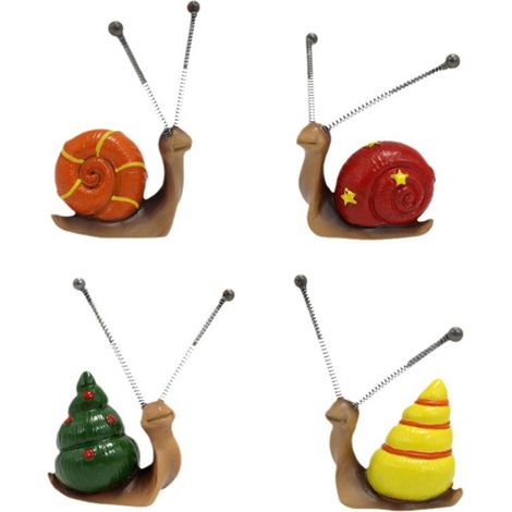 Bunte, dekorative Mini-Schnecke, niedliche Figur, Ornament, Miniatur-Tierfiguren zur Dekoration von Gärten, Landschaften und Terrassen. (1/5)