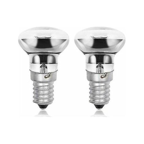 Ampoules à lave R39 E14 40W, culot à vis Edison, réflecteur, petite ampoule à lave, blanc chaud 2800K R39, intensité variable (lot de 2) (1/5)