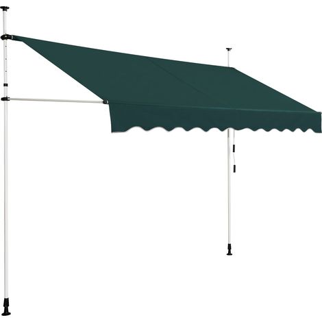 Tenda da sole retrattile per balcone, 300 cm, senza fori, resistente ai raggi UV