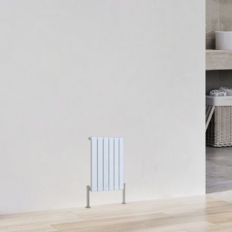 White Horizontal Designer Radiator Flat Panel Central Heating Rads Single 600x408mm (1/5)