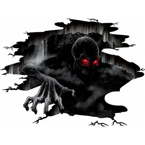 Halloween decoration autocollants abyss thème - Aueq - halloween halloween parodie autocollants muraux amusants (1/4)