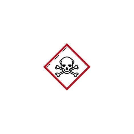 Señales de seguridad Producto Químico Con Toxicidad Aguda SEKURECO                         ADHESIVO DE VINILO 150 x 150 (1/2)