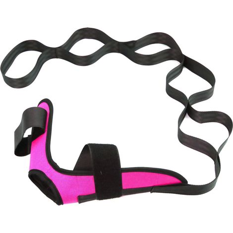 Sangle d'étirement yoga (rose), sangle de cheville à boucle pour étirer les ligaments, étirement des jambes doux, idéal pour la fasciite plantaire, fitness. (1/5)