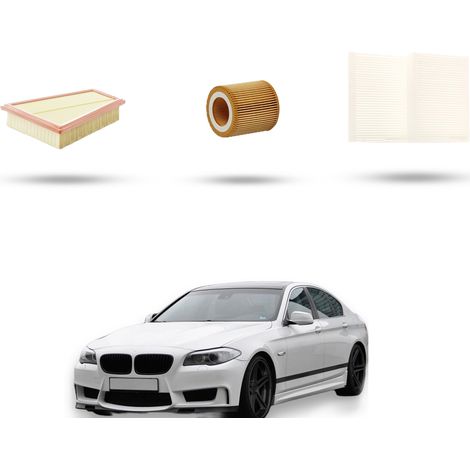 Kit tagliando 3 filtri compatibile con Bmw serie 5 (F10, F11, F18) 520I 120kw dal 2011 (1/4)