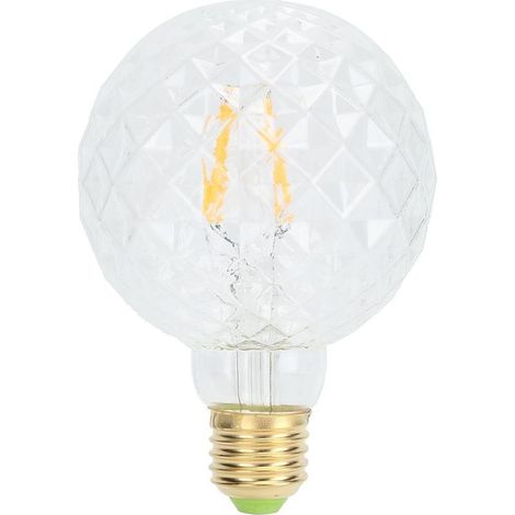Ampoule décorative LED 220 V E27 4 W G95 en verre transparent, à filament haute luminosité, style rétro, idéale pour le salon et la chambre (1/5)