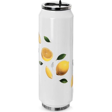 700 ml stainless steel thermal travel mug - lemon design 235493092 (1/5)