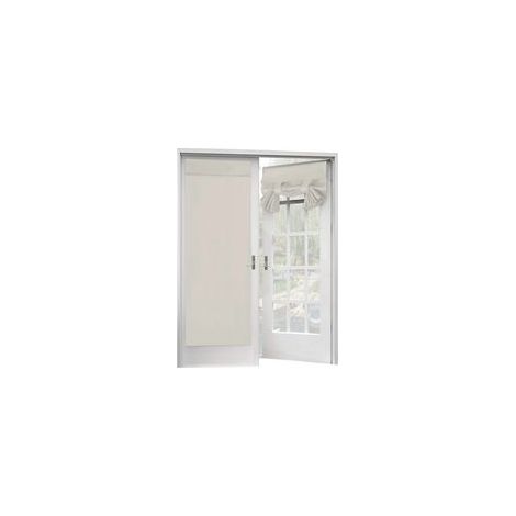 Lot de 2 rideaux pour porte-fenêtre, dos autocollant, blancs, 66 x 203 cm (1/5)