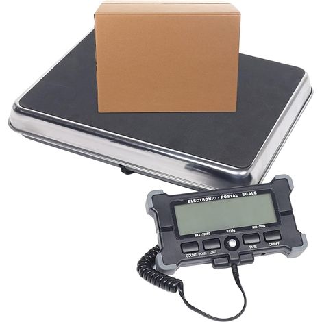 Balance digitale d'expédition et postale de 440lb, avec plateforme en acier inoxydable, balance industrielle au sol, 2 piles AAA incluses 12.49.8in (1/5)