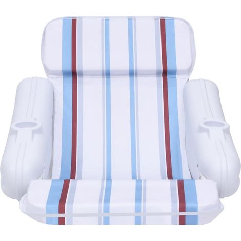 Vidaxl – Chaise flottante gonflable pour piscine – Dimensions 140x83x60 cm – Matériaux PEHD et polyester – 2 porte-gobelets intégrés