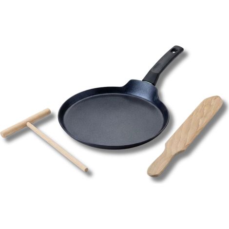 Set chandeleur avec crêpière 26 cm et 2 ustensiles Fackelmann Brandao (1/5)