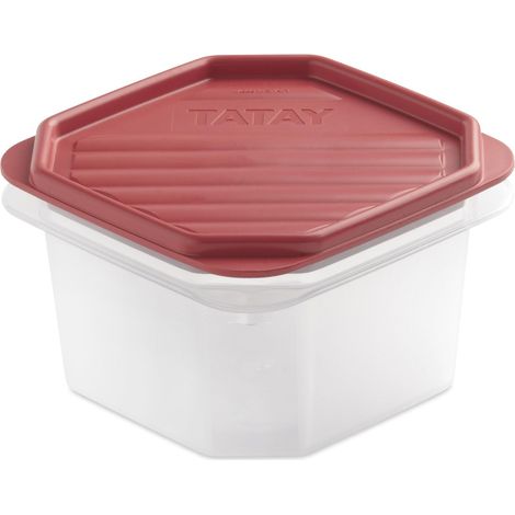 Boîte Alimentaire Plastique 0,6 L Flex, 12 x 12 x 7,5 cm (1/5)