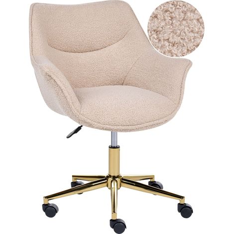 Schreibtischstuhl ARDELLE Bouclé Beige (1/5)