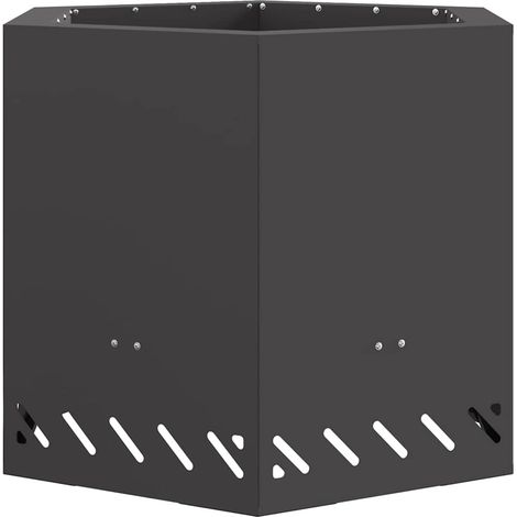 Maison Exclusive - Foyer sans fumée Noir 58 x 58 x 51 cm Acier
