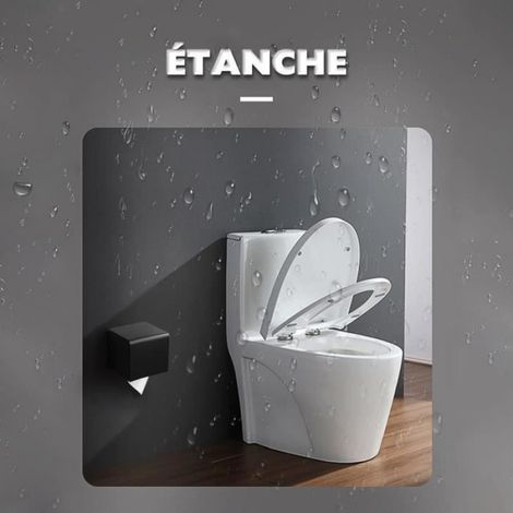 Carré Support de Porte Papier Toilette Boîte Rouleau WC Distributeur hygiénique Mural Acier Inoxydable étanche (1/4)