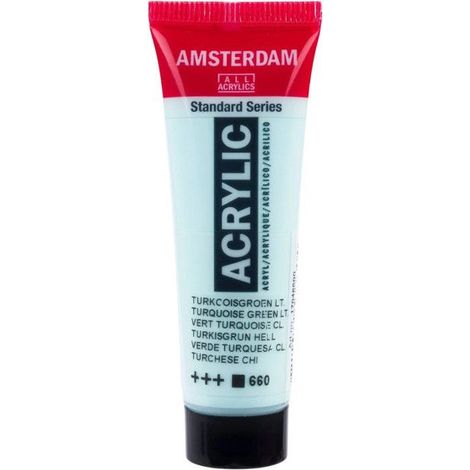 Peinture acrylique en tube - Vert turquoise clair - 660 - Amsterdam - 20ml (1/2)