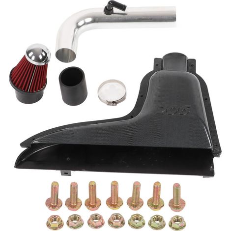 Carbon Fibre Style Air Intake Filter Kit, High-Performance Air Intake for 2005-2008 1.6L 206, Power Upgrade with Aluminium Duct. (1/5)