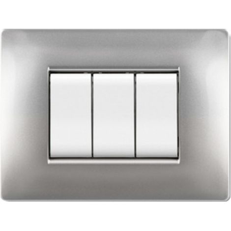 PLACCA LIFE Q LIVING PLAST ALLUMINIO CHIARO 3P Q.TA 10