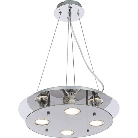 Lampada a sospensione Rabalux Naomi 4xGU10 fumo Ø30cm (1/4)