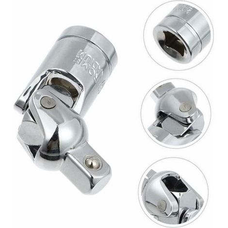 Adaptateur Clé À Cardan - 1/4 Pouces - Acier Vanadium - Pour Perceuses Et Tournevis Électriques - 33 mm - 2 Pièces (1/4)