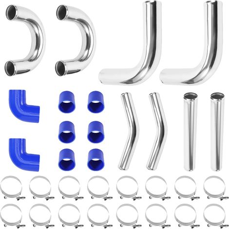 Turbocompresor, ajuste universal, alto rendimiento hasta 500 CV, solo kit de tuberías. (1/2)