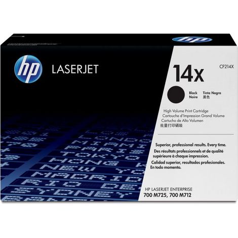 HP 14X High Yield Black Original LaserJet Toner Cartridge cartuccia toner 1 pz (1/5)