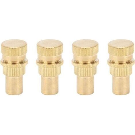 Dégonfleur Automatique de Pneu, 4 Pièces Laiton Outil de Noyau de Valve de Pneu Accessoire de Pneu de Roue Automatique pour Pneus, Voiture, Camion, Moto, et VTT