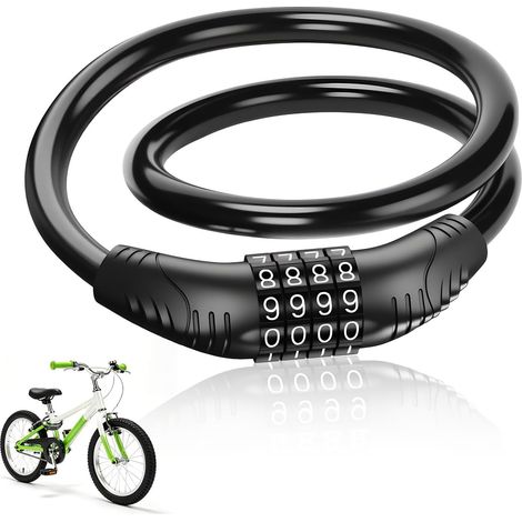 Antivol Velo Cadenas à Code 4 Chiffres De Trottinette électrique Bike Lock Chaine solide De 60cm Ø10mm (1/5)