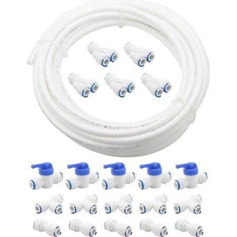 10M Water Supply Hose Refrigerator Filter Connector Kit Plumbing Kit for European Style Double Refrigerator Refrigerator (3/8") (1/5)