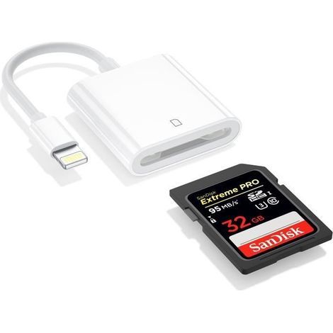 USB Lightning OTG Hub Adaptateur Lecteur de Carte SD/Micro SD/SDHC/SDXC Kits de Connexion Appareil Photo Pour Iphone et IPad (1/4)