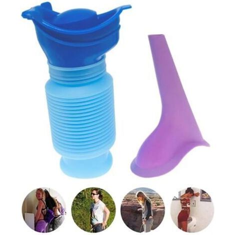 Toilettes portables d'urgence 750 ml, urinoir de camping unisexe réutilisable (1/5)