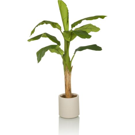 Kunstpflanze / Kunstbaum BANANE I 150 cm grün hjh OFFICE (1/5)