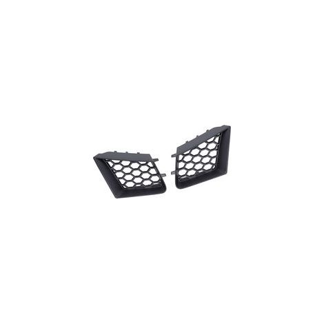 Grille Supérieure de Parechocs Avant, 2 Pièces Grille Supérieure de Parechocs Avant Gauche Droite Noir Brillant de Remplacement pour Seat Ibiza Cordoba 6L 2002 à 2009