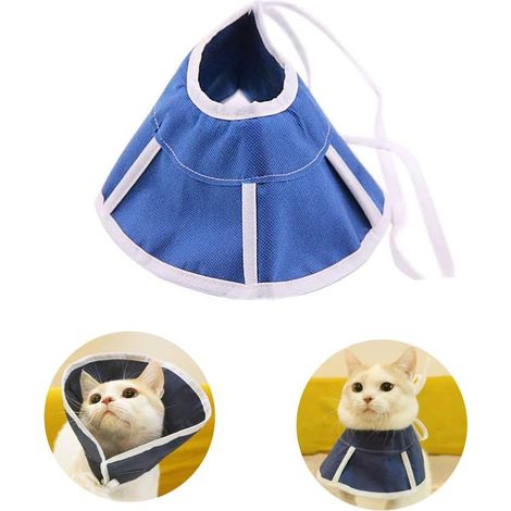 Réglable Chats Chiens Chirurgie Collier de Récupération Cône Doux Pour Animaux De Compagnie Pour Le Toilettage Anti-mordant Lécher La Guérison des Plaie(Circonférence du Cou : 4,7 pouces/12cm) (1/5)