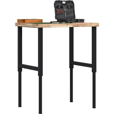 Werkbank 80x60x(73-99,5) cm Massivholz Akazie Rechteckig