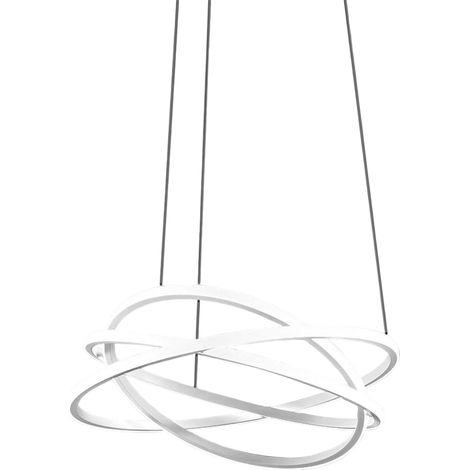 Suspension Atia S/P Aluminium Blanc Led 80W 6300Lm 3000K Gradable Phase Cut And Push - Gealuce (1/3)